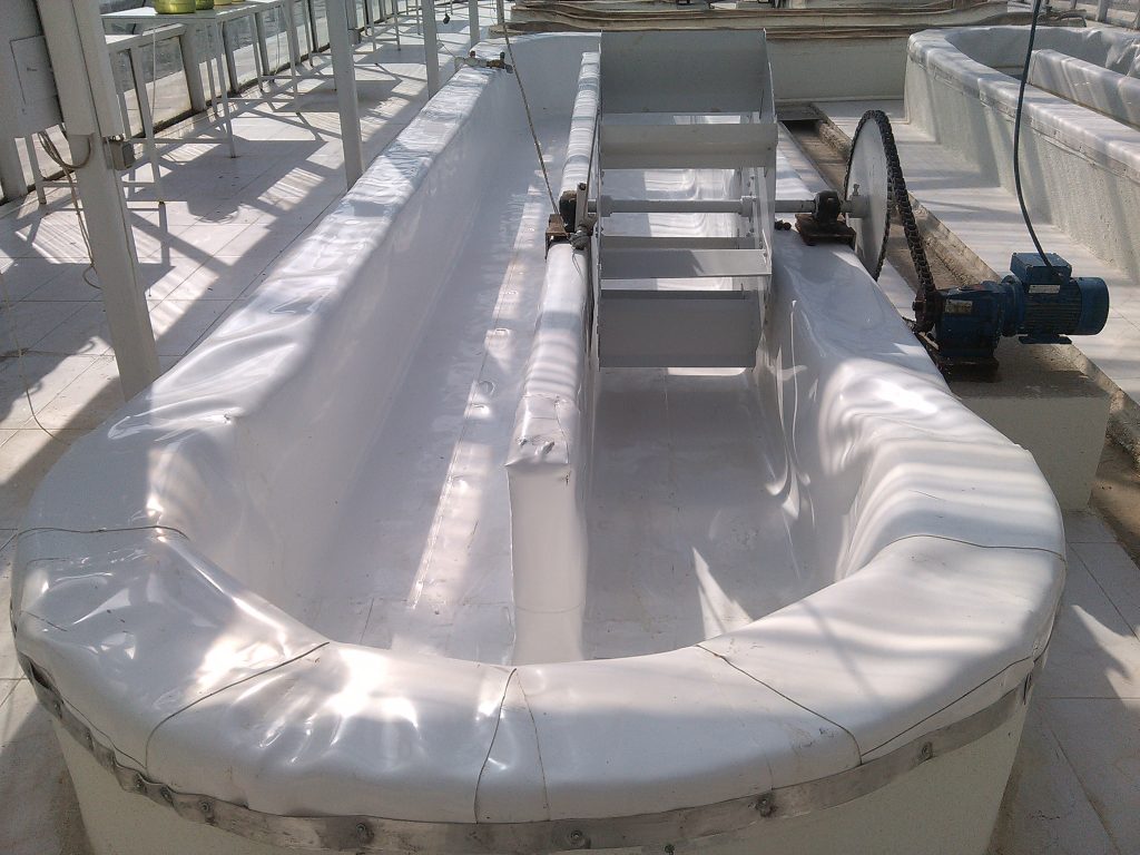 حوضچه پرورش جلبک با ورق ژئوممبران